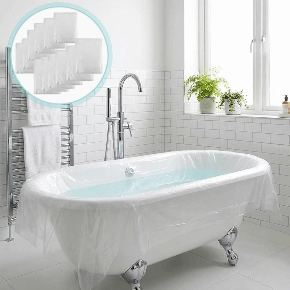 10PCS Individually Bathtub Soaking Bags Waterproof Hotels Bathtub Liner for Home