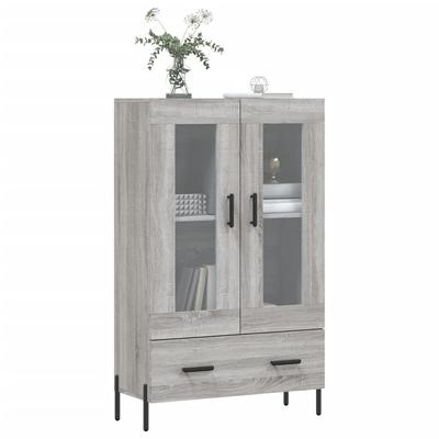 Highboard Gray Sonoma 69.5 X 31 X 115 Cm Particleboard