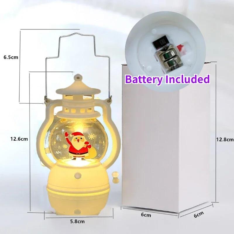 Mini LED Nachtlampe Weihnachts-Tischschmuck Tragbare Öllampe Festival Weihnachtsfeier Dekoration Requisiten Leuchtendes Pferdelicht