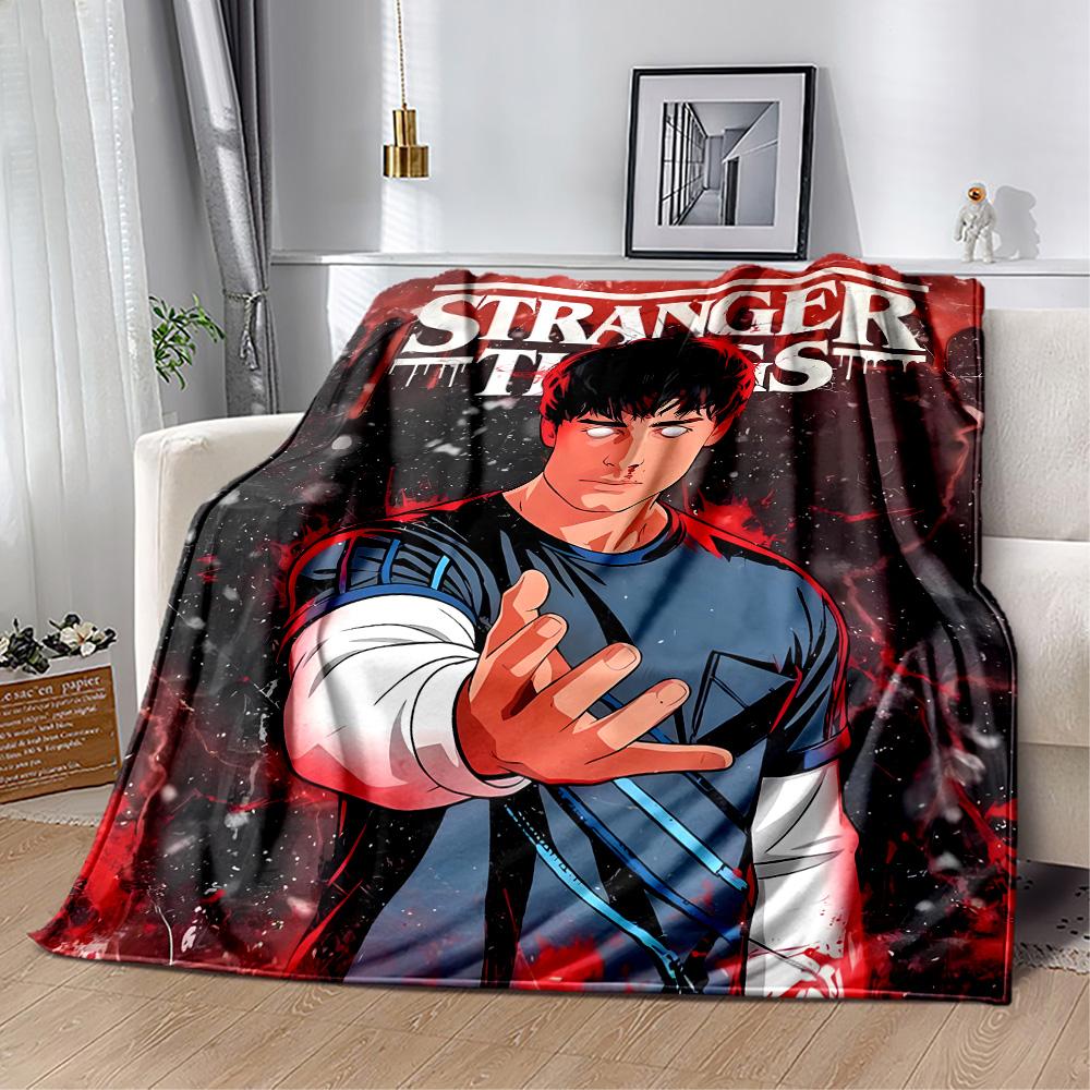 Stranger Things Artwork Suitable Blanket for Offices, Travel, Living Rooms Also a Good Gift for Friends and Family Suitable for All Seasons.
