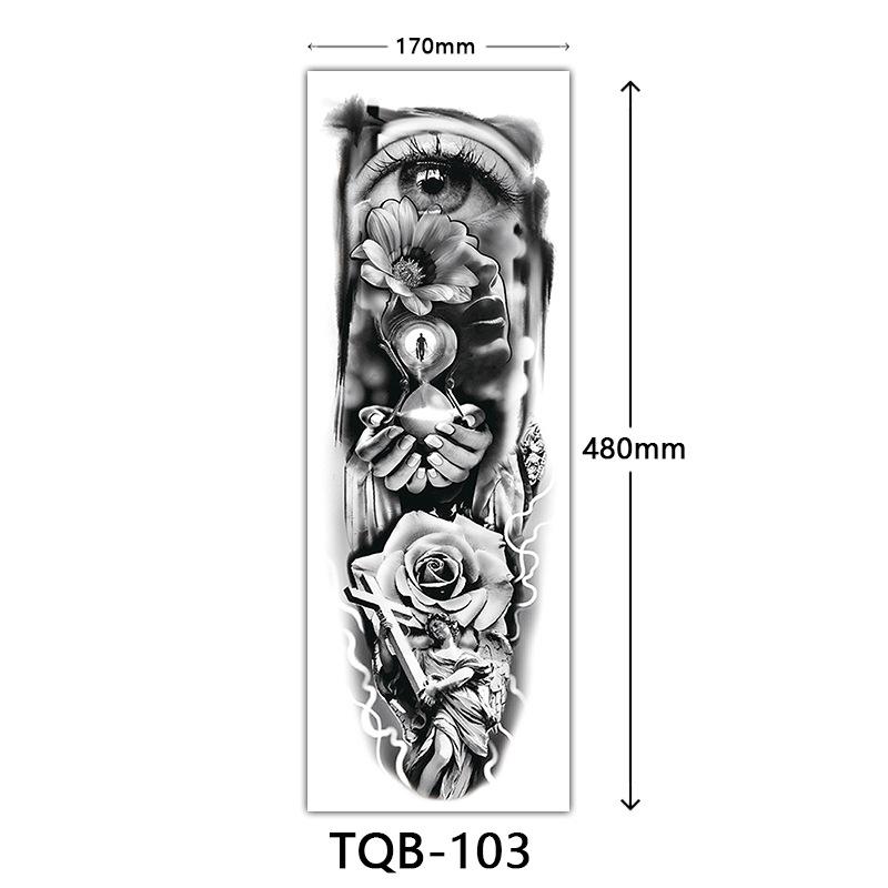 Full Arm Tattoo Sticker Full Arm, Full Arm Big Picture Tattoo Sticker, Flower Arm Tattoo Sticker Tattoo