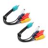 2Pcs For Samsung LCD TV Component Signal Line 3.5+2.5 to 5RCA Video Doubleend for AV Wire