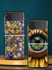 Fashion Eyelashes Eyes Hard PC Phone Case For Samsung Galaxy Z Flip 7 6 5 4 Black Cover For Galaxy Z Flip 3 Foldable Shell Capas