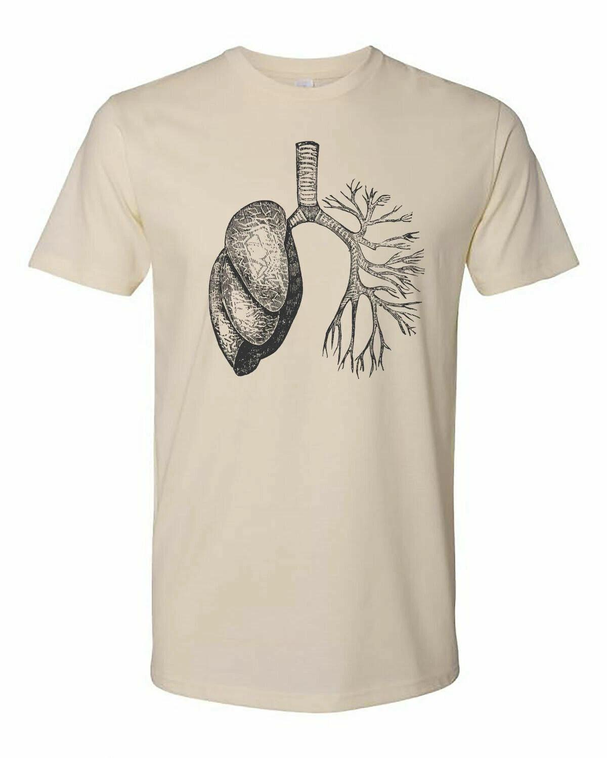

Cottage Cult Clothing Tee T Shirt Cotton Medical Anatomy Victorian Art Lungs #1 XL