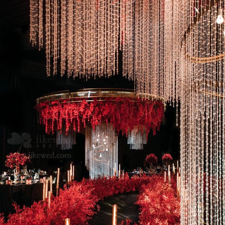 Acrylic Beaded Curtain for Weddings, Aisle Runners, Stage Decor, and Christmas Trees