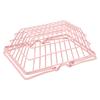 Desktop Organizer Basket for Cosmetics Jewelry and Small Items for Girl with Iron Frame and Side Bow Decorative Element