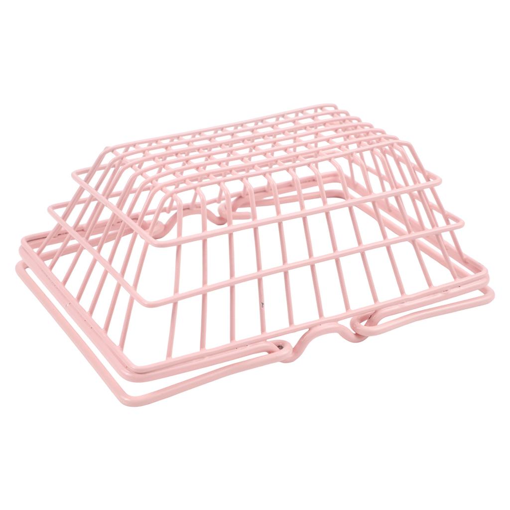 Desktop Organizer Basket for Cosmetics Jewelry and Small Items for Girl with Iron Frame and Side Bow Decorative Element