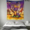 Spyro the Dragon Wall Tapestry Aesthetic Wall Hanging Printed Fabric Blanket Decorative Tapestries for Bedroom Living Room Home Decor