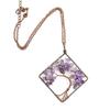 Handmade Vintage Tree of Life Necklace with Wire-Wrapped Natural Crushed Stone Crystal