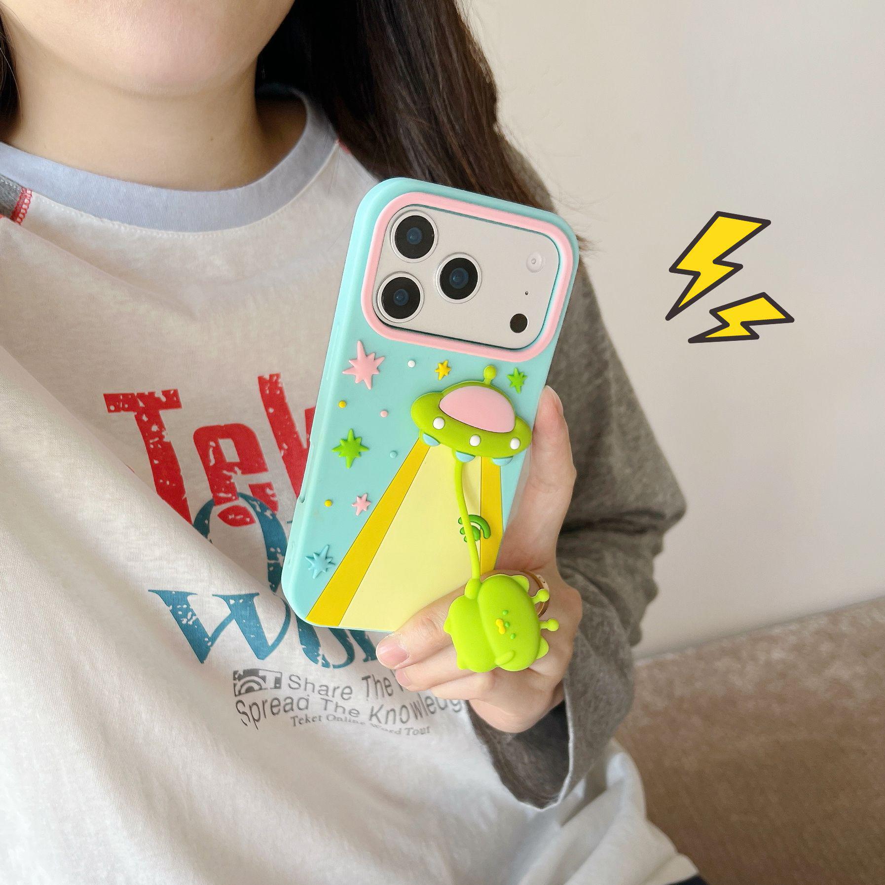 

Creative Stars Flying Saucer Phone Case for iPhone 15 Pro Max iPhone 13 Pro