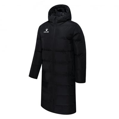 Bench Coat Soccer Long Coat Outdoor Court Training [Kelme] Men's (Black, L)