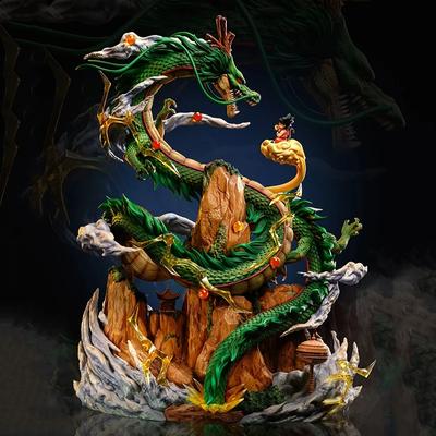 Anime Childhood Son Goku Shenron Surround Rockery Action Figure PVC Statue Model Decoration Collection Toy Gifts