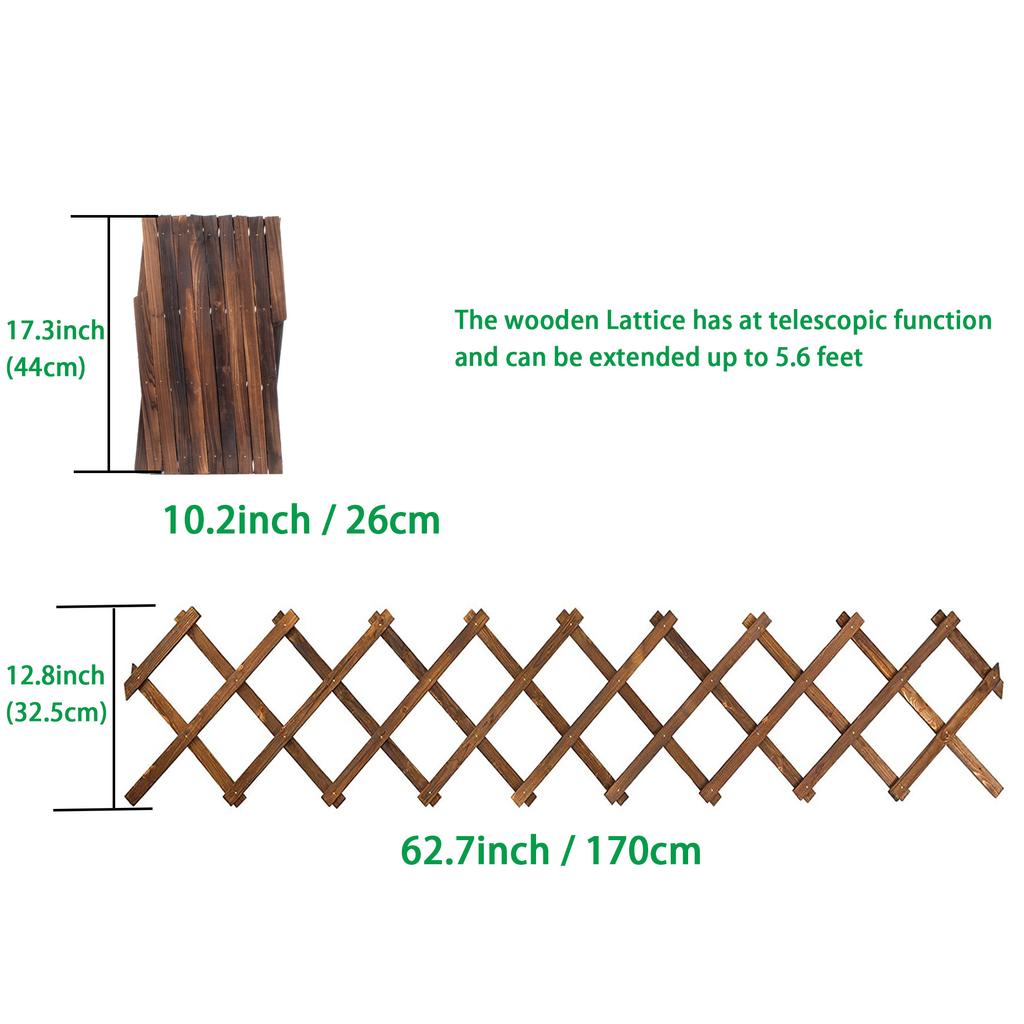 Wooden Lattice Wall 2Pack-Expandable Plant Garden Trellis for Climbing Plants Outdoor Air Plant Vertical Rack Wall Decor for Roo