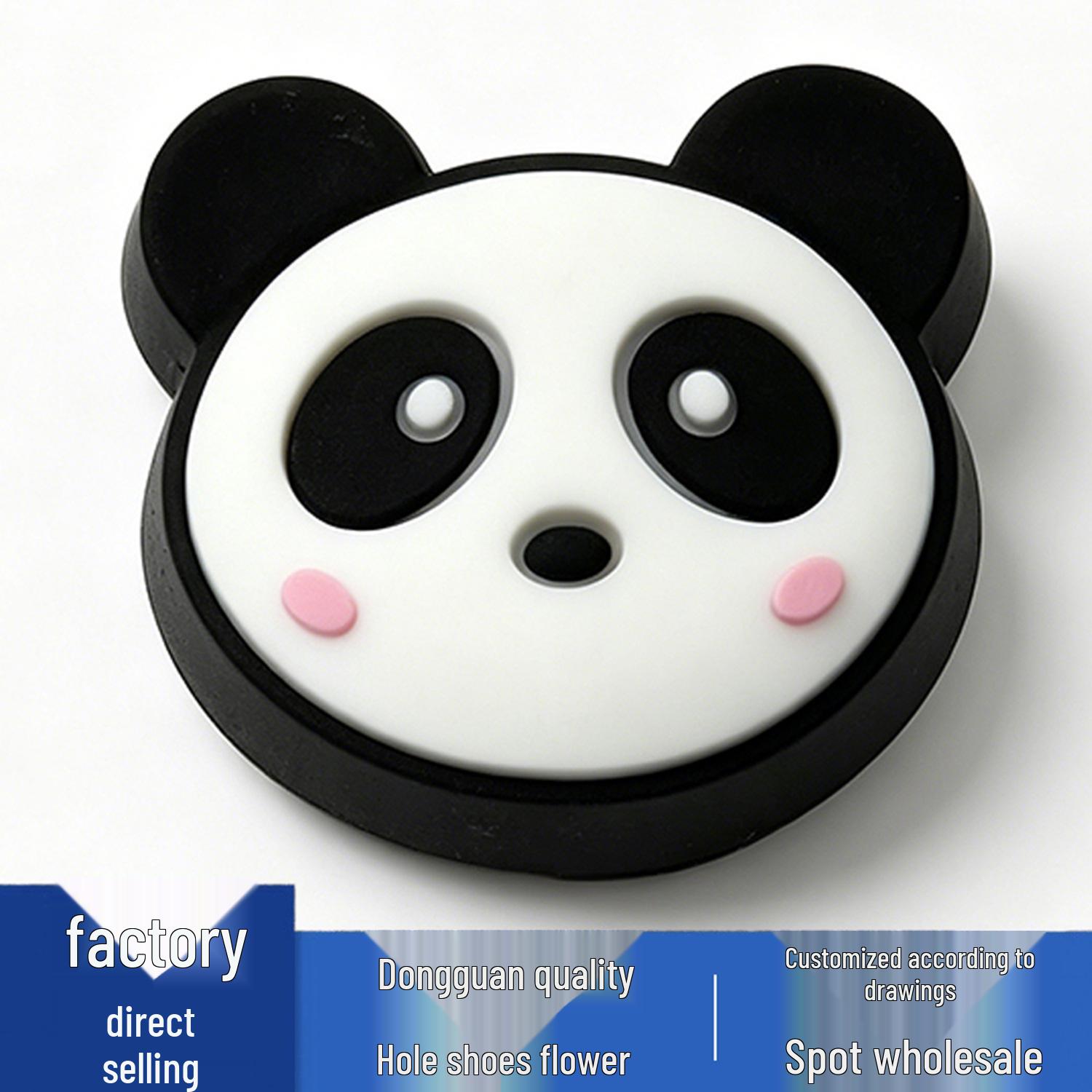 Panda Series Crocs Flower Charms: Cute, Versatile Shoe Accessories