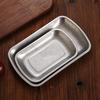 Vintage Korean Style Stainless Steel Tray Dinner Plate Snack Dessert Fruit Cake Bread Steak Tray Food Tray Kitchen Accessories