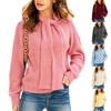 Suéter de punto para mujer con nudo delantero, manga larga, color versátil, top casual