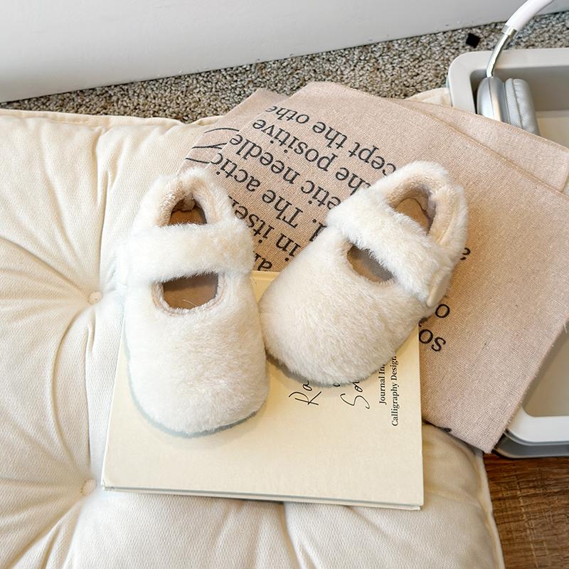Children Casual Shoes Round-toe Fashion Boys Girls Simple Platform Cotton Shoes Kids Winter Warm Simple Flats Shoes Size 21-30