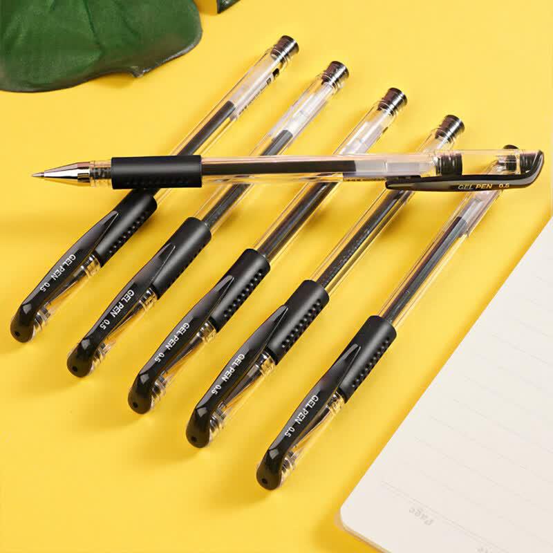 WMN Black Plastic Gel Pen (12-pack)