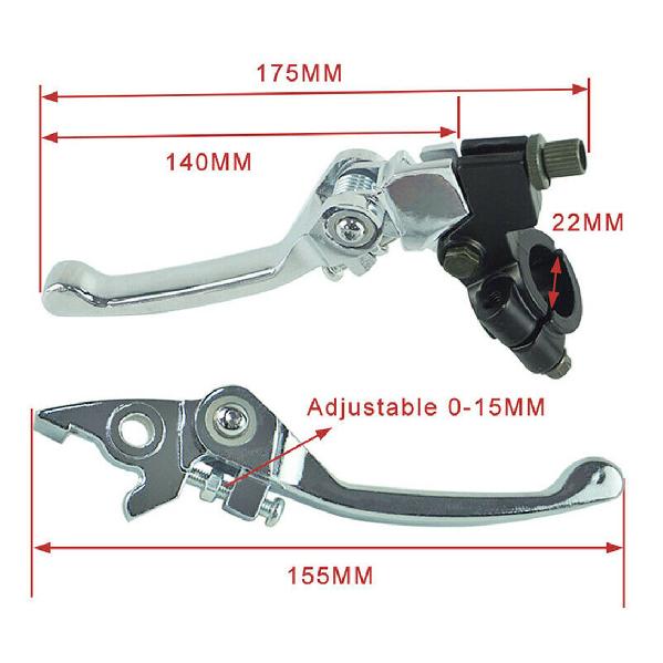 Brake Clutch Levers for 22mm 7/8 Inch Handlebar Apollo Dirt Bike Rfz 125cc SSR