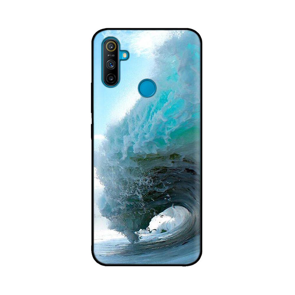 Etui do Realme C3 Miękkie Czarne Silikonowe TPU Wzór Tylna Klapka Do OPPO Realme C3 RMX2020 C 3 RealmeC3 Malowane Etui na Telefon Fundas