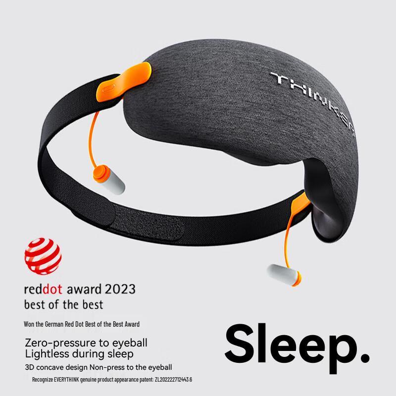 Sleep Cave 3D Eye Mask with Integrated Noise-Cancelling Earplugs