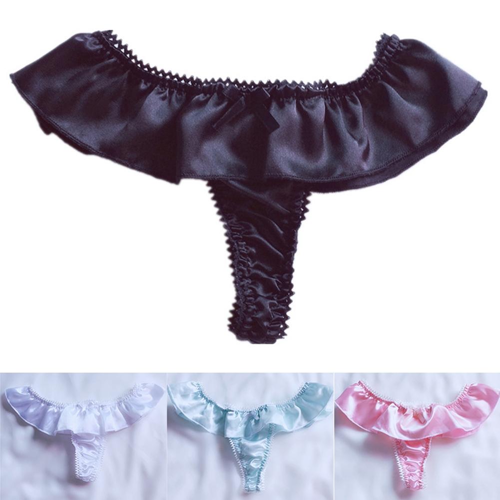 Boxer Underwear Briefs Emulation Silk Thong Lingerie Underpants Panties
