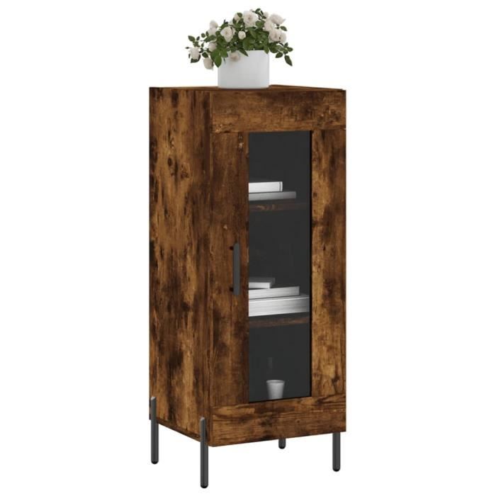 VidaXL Buffet Chêne fumé 34,5x34x90 cm Bois d'ingénierie 828809