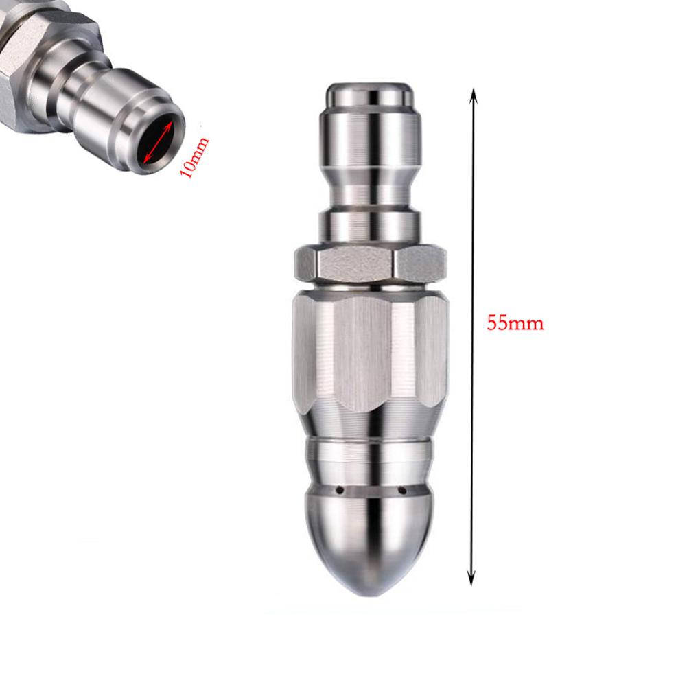 1 Pcs 5000 PSI Sewer Jetter Pressure Drain Jetter Hose Nozzle For 1/4 Pressure Washer Pipeline Cleaning Rotary Nozzle