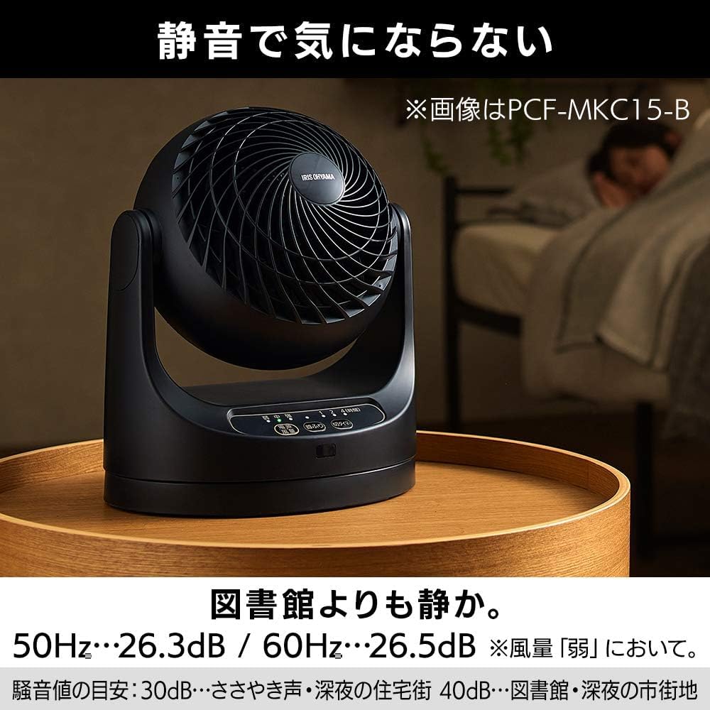 IRIS OHYAMA 14 Tatami Remote Control Macaron White Circulator, Mats, Oscillating, Type, PCF-MKC18-W,