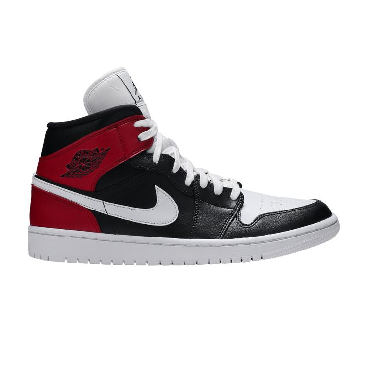Jordan 1 Mid Black Noble Red (Women s) 36.5