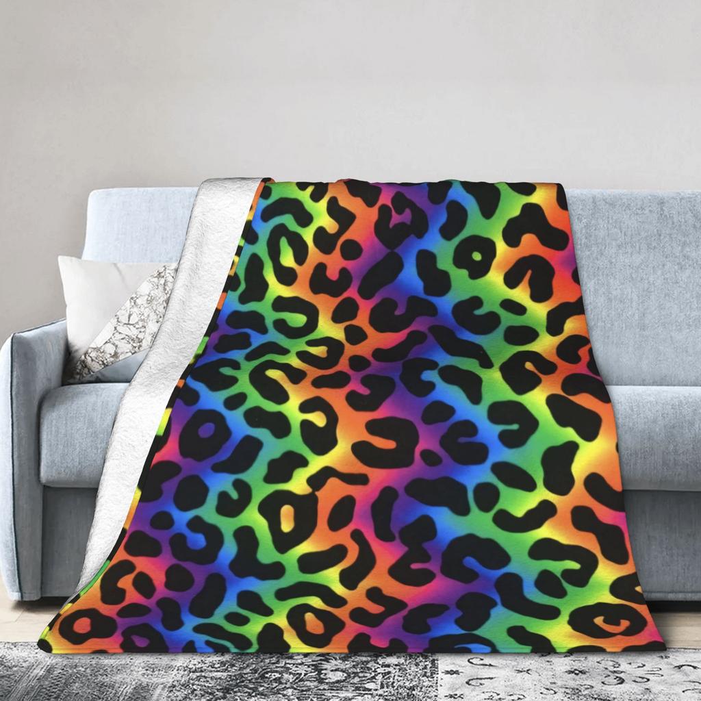 Leopard Texture Blanket Quality Soft  Throw Blanket Autumn Girls Boys Couch Chair Fluffy Bedspread