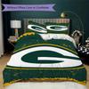 Green Bay Packers Muster Bettwäsche Steppdecken-Set Bettbezug Kissenbezug Heimdekoration Geburtstagsgeschenk (1*Bettbezug + 2*Kissenbezug ohne Füllung)