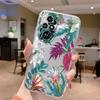 Für Honor 200 Pro Handyhülle Mode Blume Transparente Rückseite Für Honor 200Pro Weiches TPU Silikon Anti-Drop Bumper Fundas