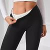 Women's Autumn/Winter High Waist Fleece-Lined Wool Leggings – Velvet, Thick, Warm, Slim Fit.