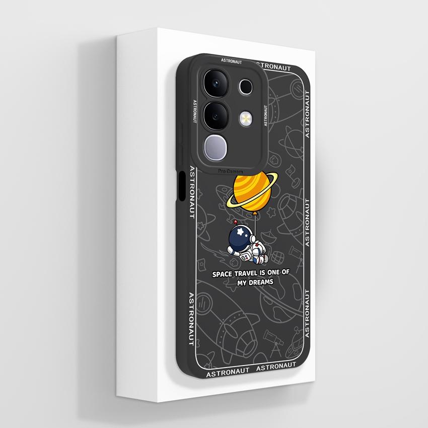 For Vivo T4x T2x T1x V27 V23 Pro V21 V21E V23 V23E V25 V25E V27E Y19E IQOO Z10X Phone Cover Cute Avocado Pattern Liquid Silicone Shell For Vivo Casing