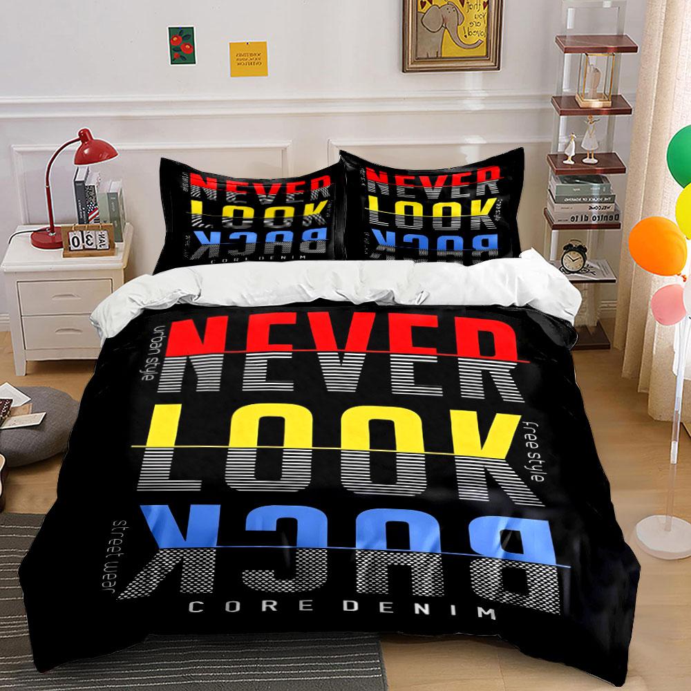 

Bold Never Look Back . Bedding sets Duvet cover sets Duvet covers Pillowcases(1 * Duvet Cover 2 * Pillowcases, without duvet insert) 135x200cm