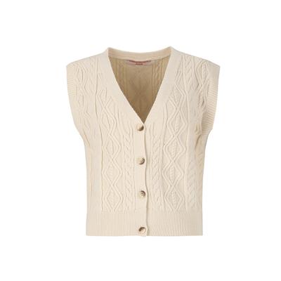 Soup V-Neck Knit Cable Vest (Oz9Vkt1)