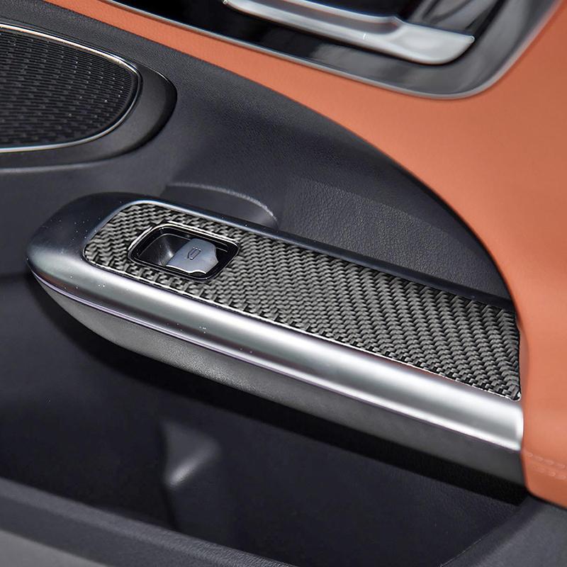 Carbon Fiber Window Control Panel Glass Lift Switch Cover Decoration Trim For Mercedes Benz C Class W206   Car Accessory