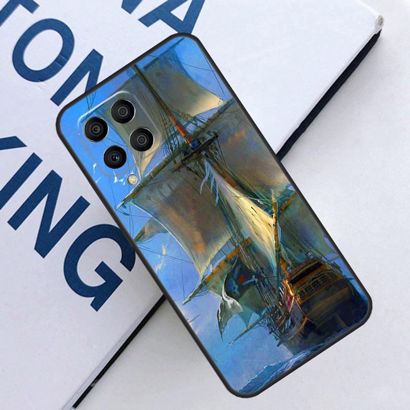 Sailing Pirate Ship Boat For Samsung Galaxy M35 M55 M14 M34 M54 M11 M21 M31 M13 M33 M53 M15 M12 M32 M52 M06 M16 Case