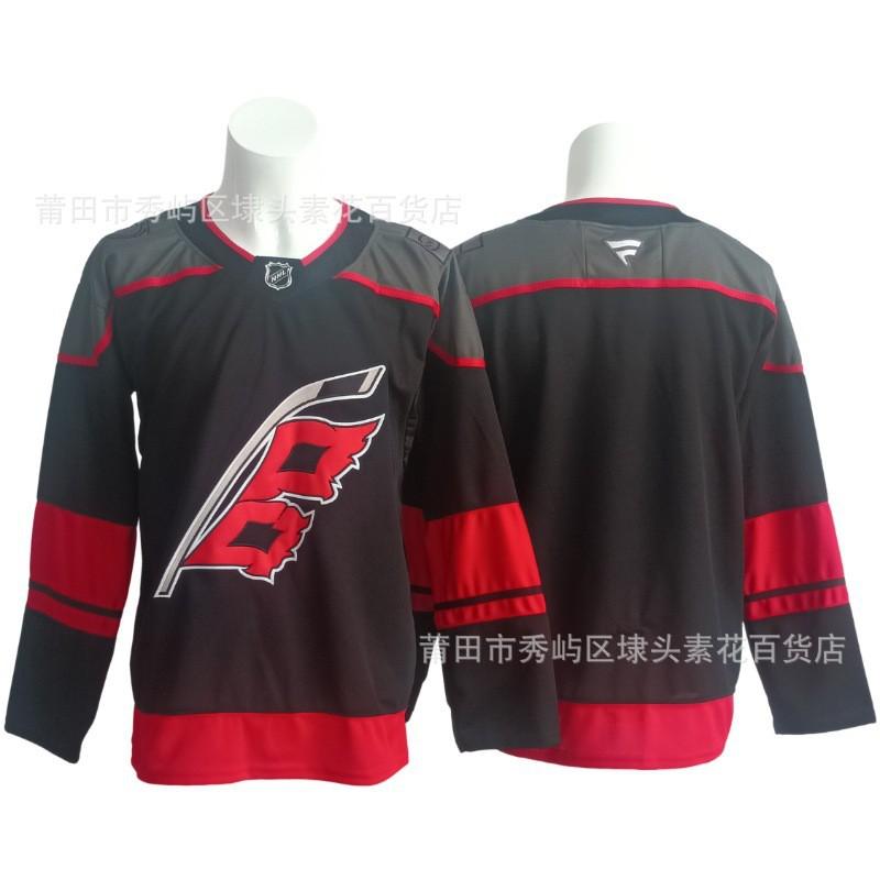 Vlastní vyšívaný pánský dres Carolina Hurricanes pro lední hokej, syntetická směs, výkonnostní uniforma