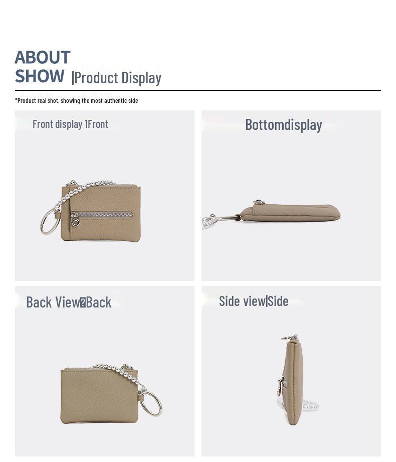 Genuine Leather Japanese Pendant Key Holder and Coin Purse - Multi-functional Organizer for Women