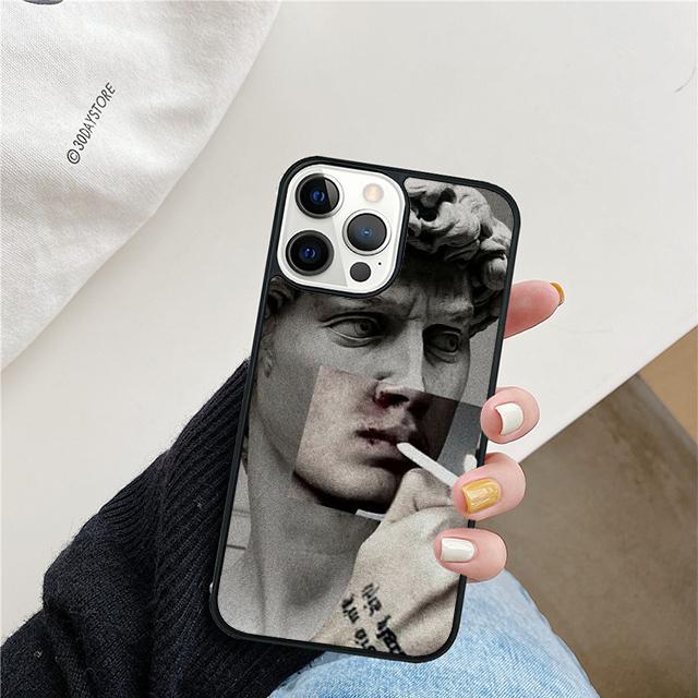 Greek Aesthetics Plaster statue art Phone Case For iPhone 17 Air 15 16 Cover 11 13 14 Pro Max 12 Plus Max Fundas