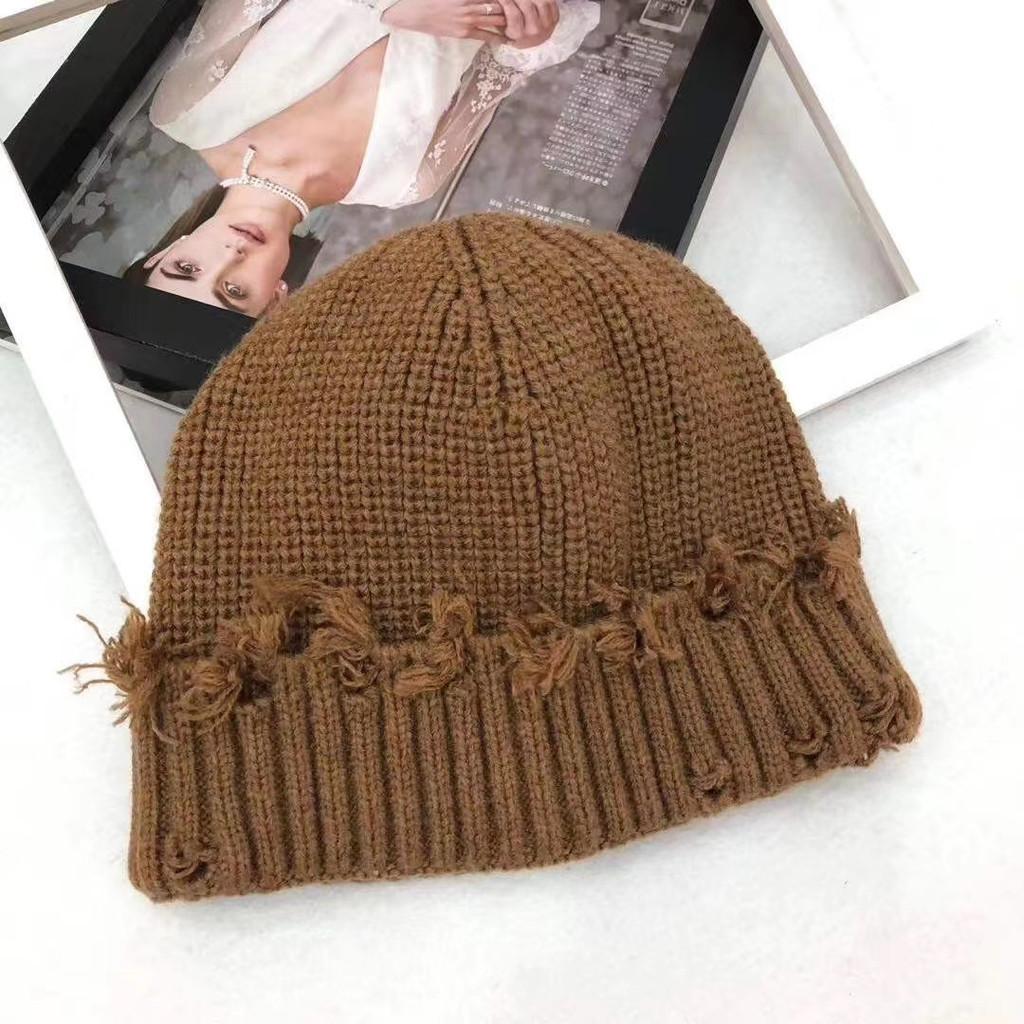 Knitted Winter Warm Hat Solid Color Breathable Cap Outdoor Commuter Gift Fashion