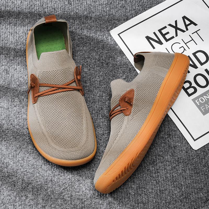 Fashion Breathable Walking Shoes for Men Outdoor Summer Mesh Casual Shoe Lightweight Man Sneakers Comfy Slip on Loafers Treking Footwear