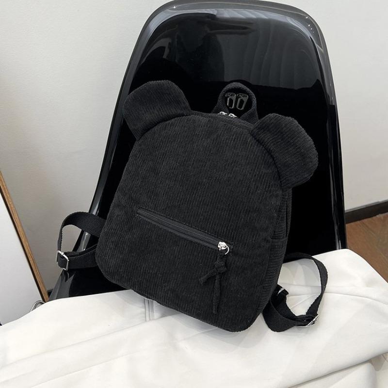 Striped Velvet Personality Trend Casual Simple Travel Bag Spring New Corduroy Fashion Women's Bag Backpack