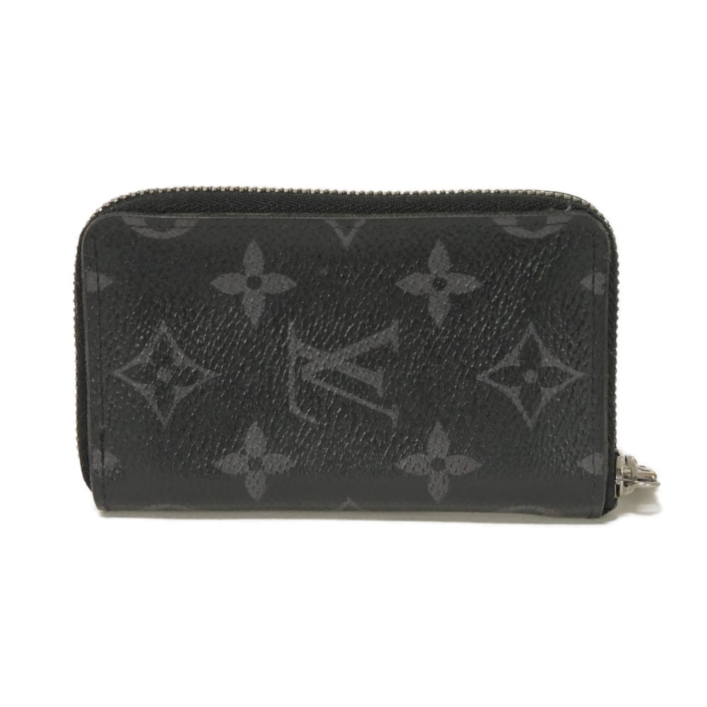 Used 12564 Zippy Coin Purse, Vertical, M81662 7943, Black, RFID IC Chip, Monogram Eclipse Noir Men's from Japan