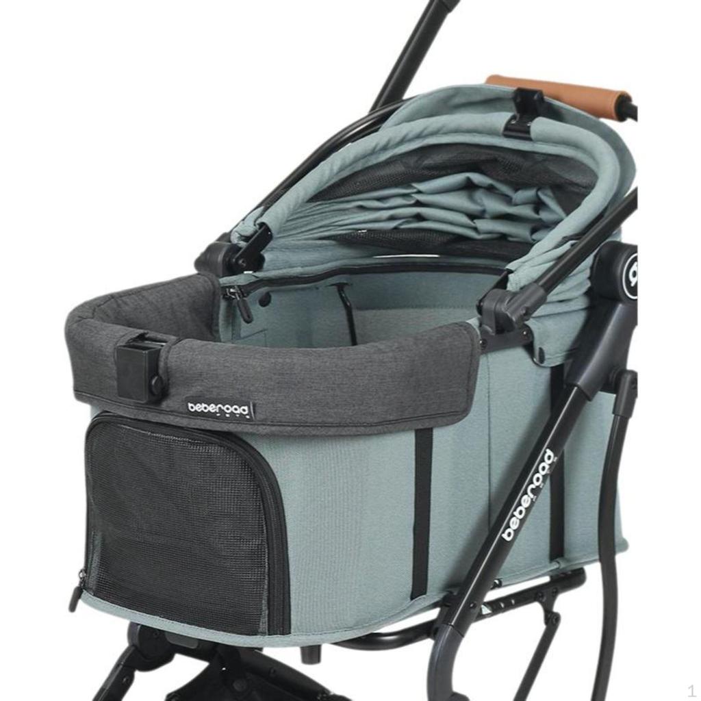 Pet Stroller Pad, cleanable, NonSlip, For Dogs and felines, Travel, Protective Mat Gray Small
