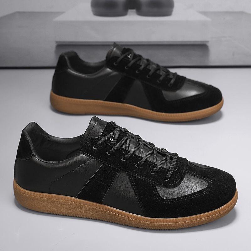 

New spring sports shoes men s and women s fashion retro casual white shoes low-top running shoes Male 44 чёрный