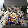 2026 Hot Sale Japanese Anime Dragon Ball Son Goku Bedding Set Quilt Cover Twin Full Bedroom Bed Decor for Teens Best Gifts