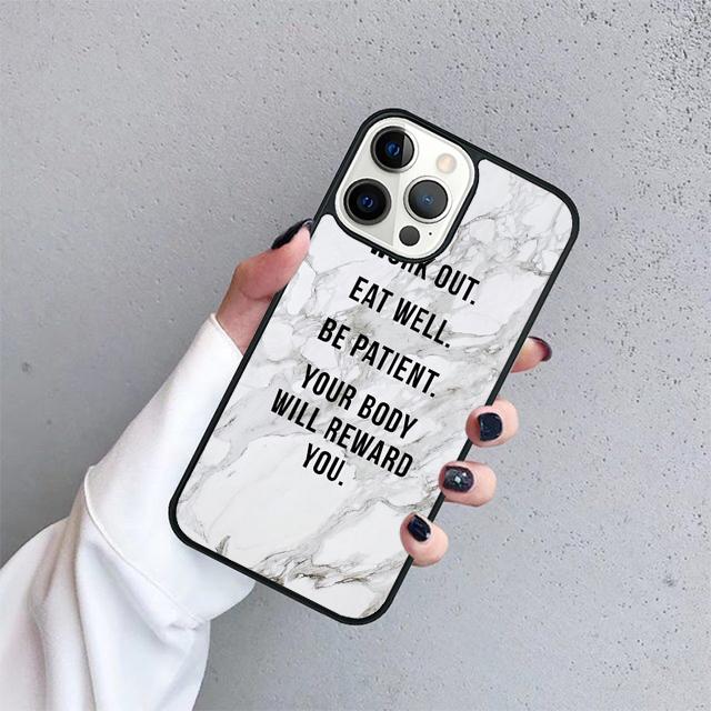 Motivational Gym Fitness Phone Case Cover For iPhone 17 Air 15 16e 14 13 11 12 Pro Max Max Plus Back Coque shell